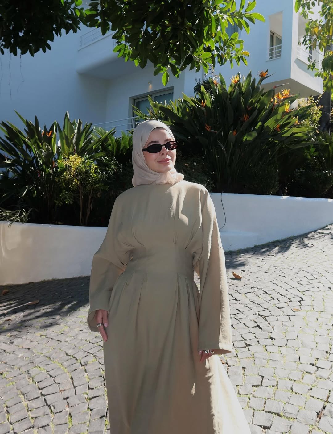 Elegant Soft Sage Pleated Dress Modest Style For Conference Success