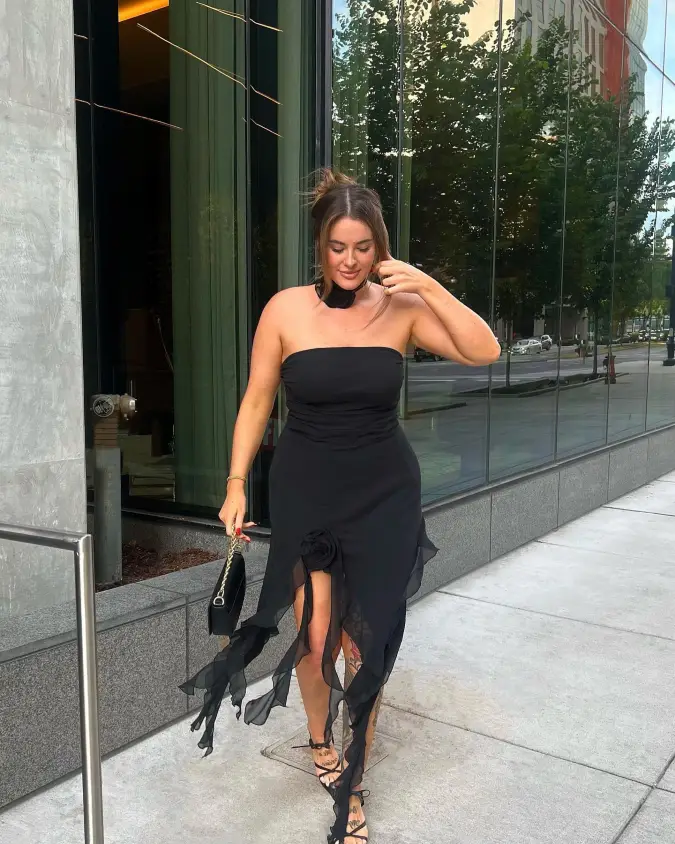 Flowing Black Evening Dress  