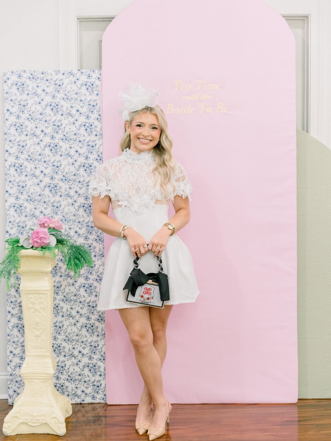 Ivory Lace High-Neck Mini Dress Afternoon Tea Elegance