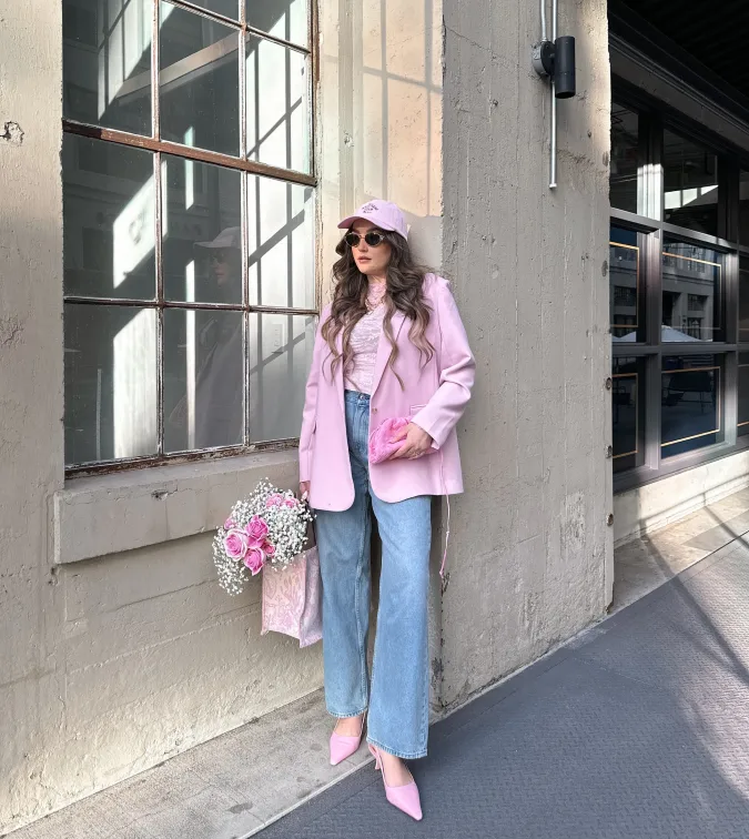 Lavender Blazer Casual Chic