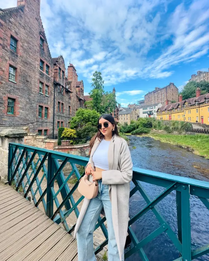 Light Gray Coat with Cropped Tee and River Walk Denim