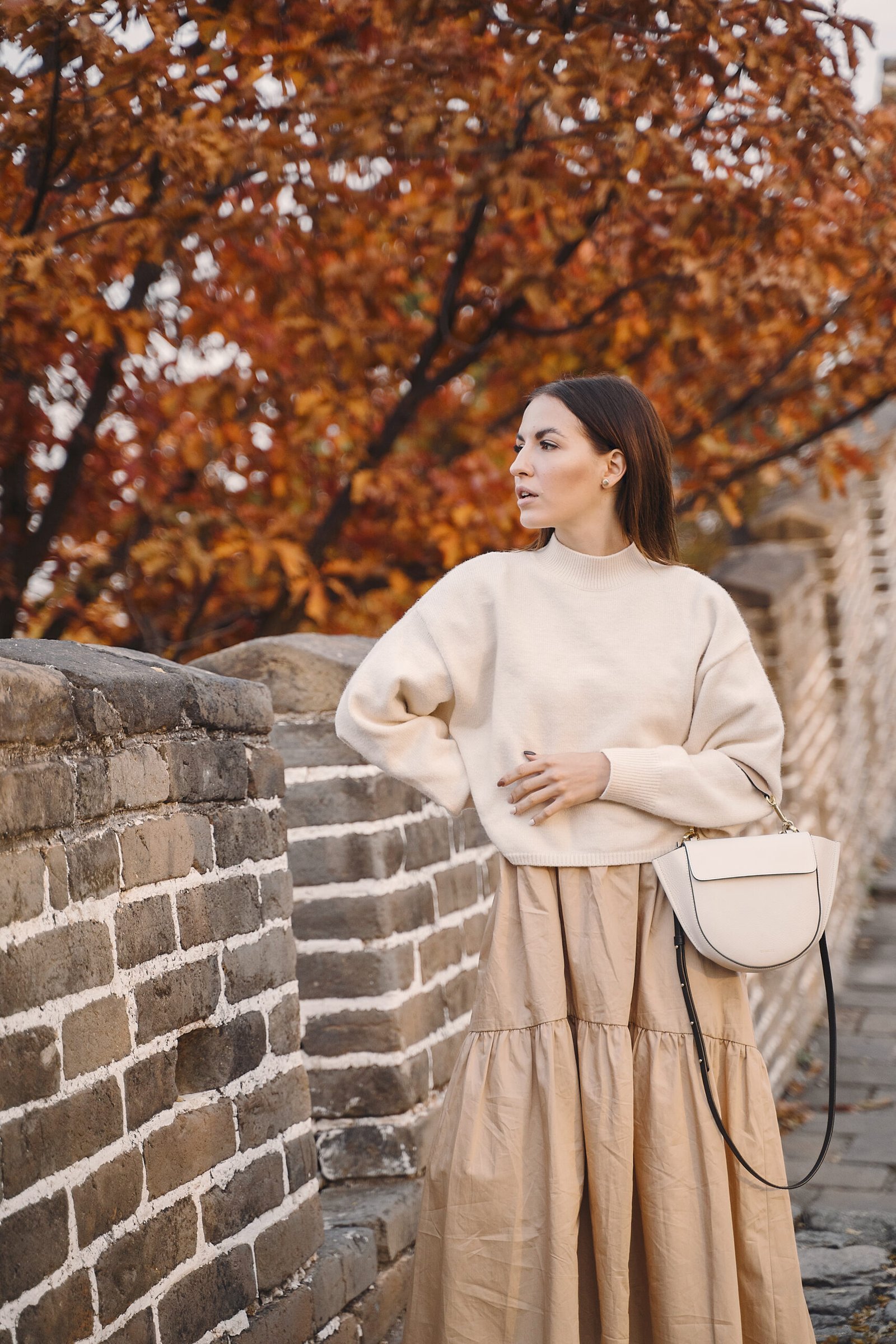 Monochromatic Cream Oversized Cozy Weekend Knits: High-End Looks On A Budget