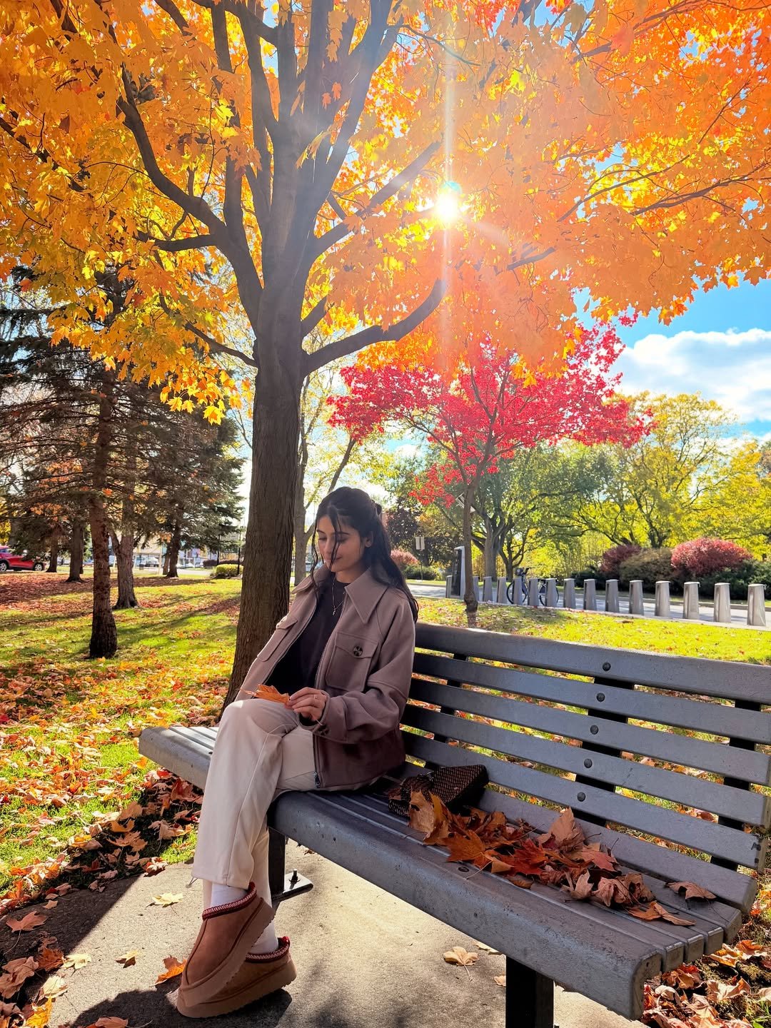 Neutral Relaxed Wide Leg Pants Cozy Suede Boots – Modest Autumn Look