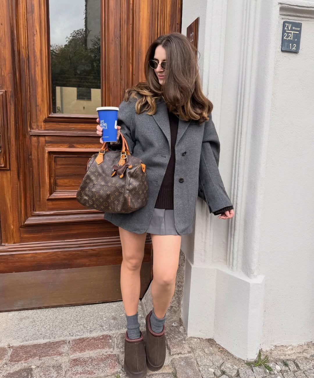 Oversized Grey Tailored Mix Elevating Casual Street Style