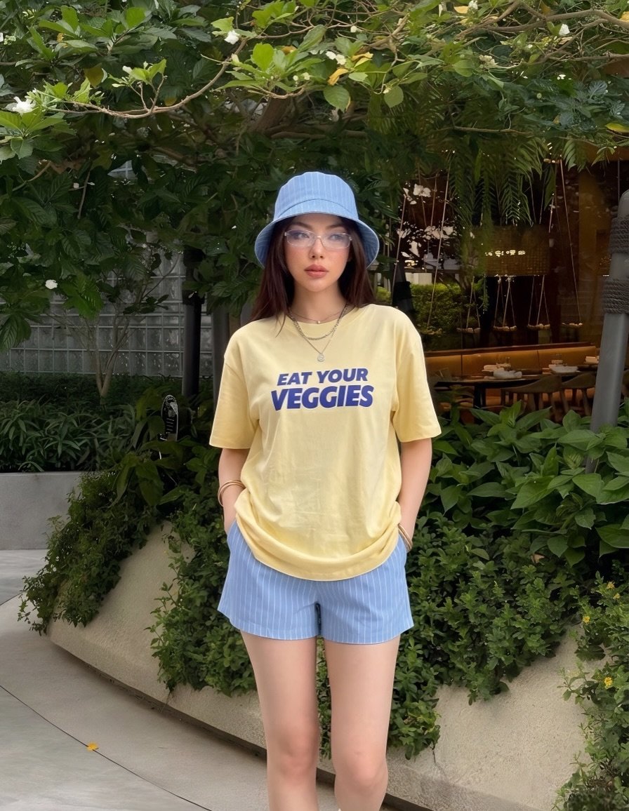 Pastel Yellow and Striped Blue Playful Summer Casuals