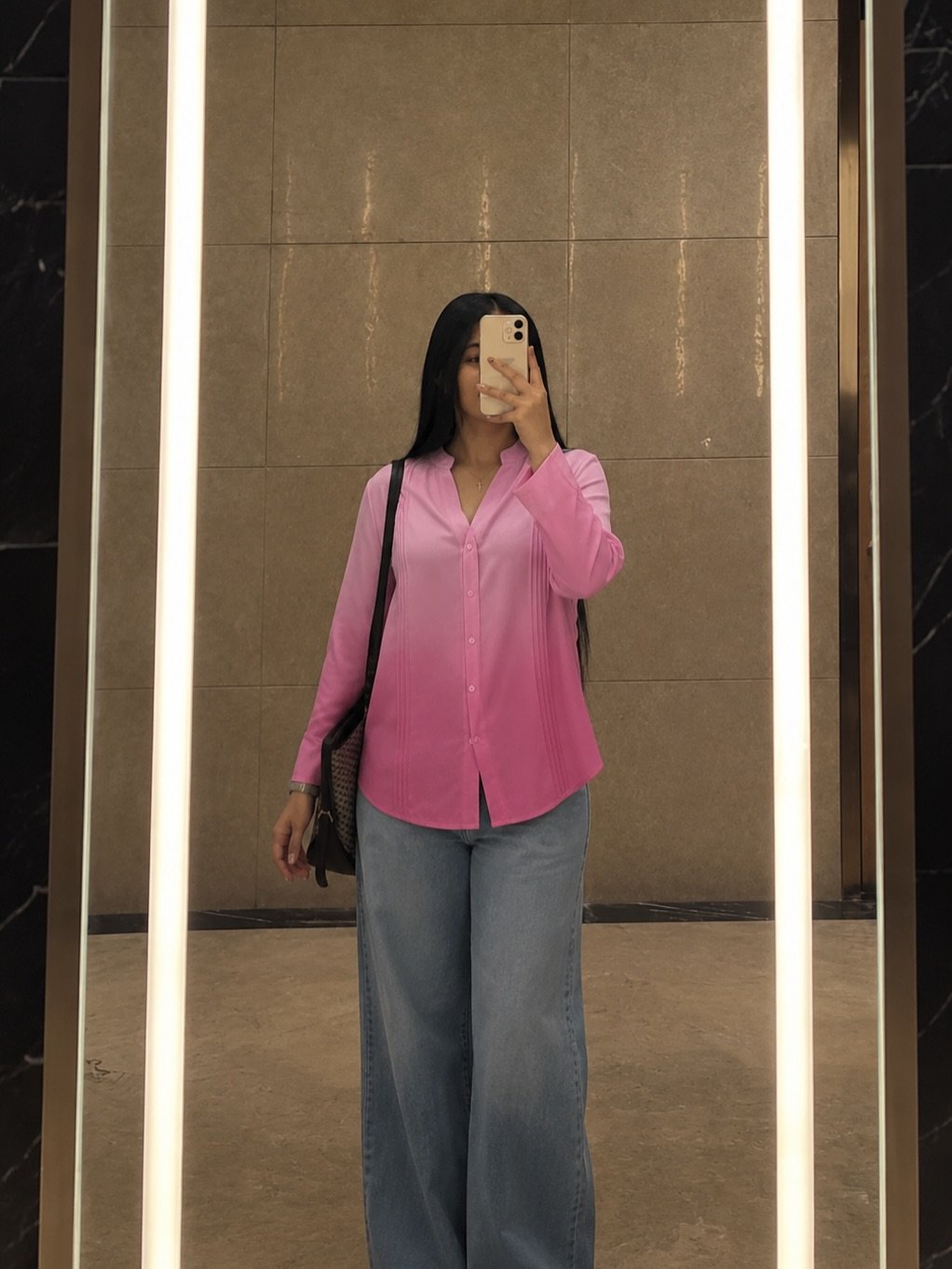 Pink, Relaxed-Fit Denim Modest Casualwear