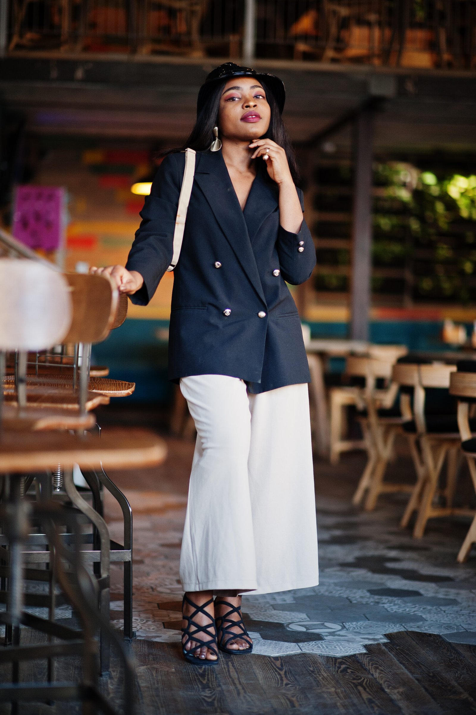 Polished Monochrome Flowing Tailored Dinner Wear for First Date Success