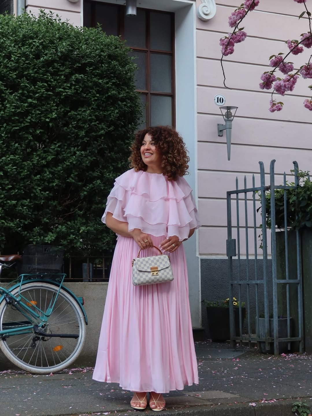 Romantic Pink Ruffled Maxi Dress for Romantic Poetcore Outfits