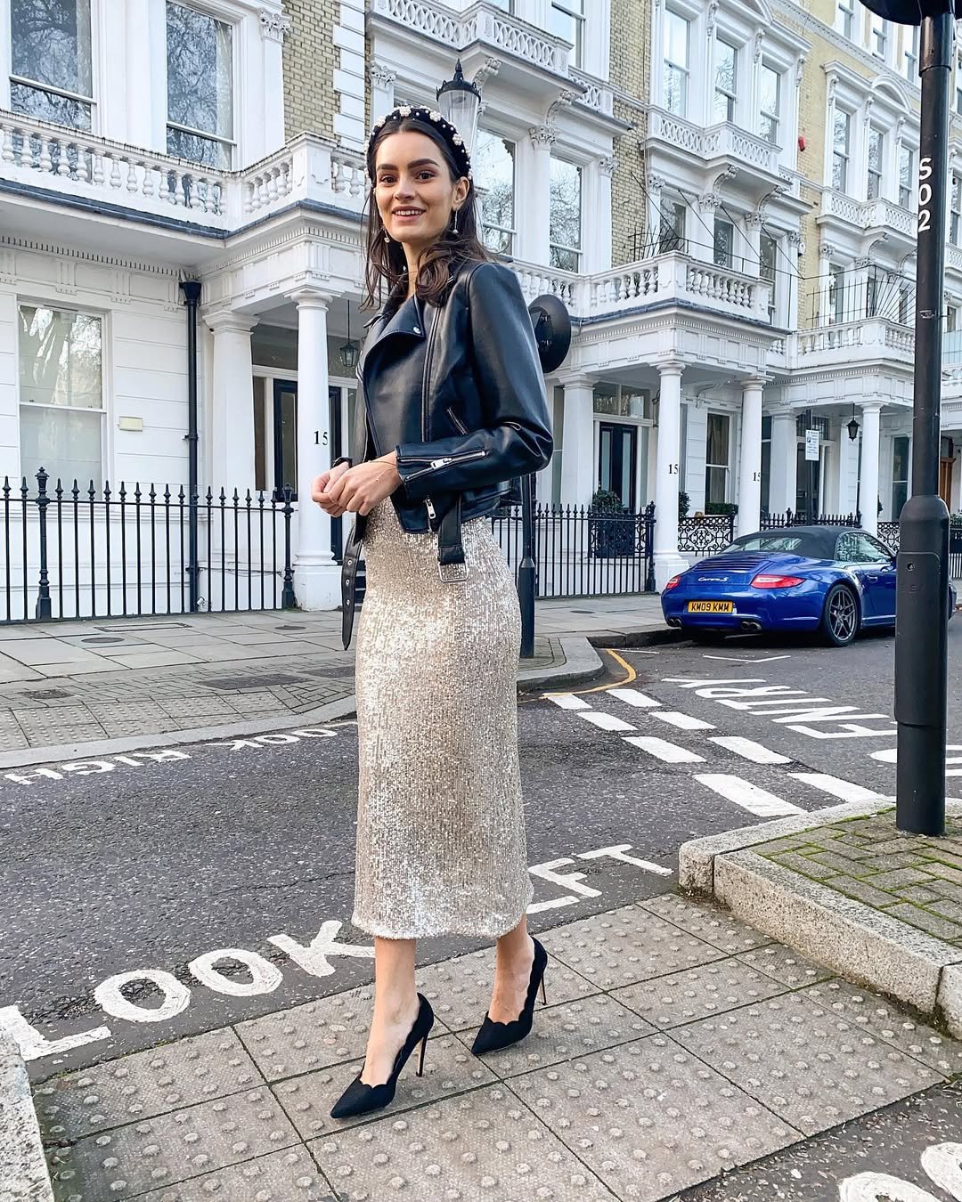 Shimmering City Edge Sequin Skirts for Retirement Celebrations