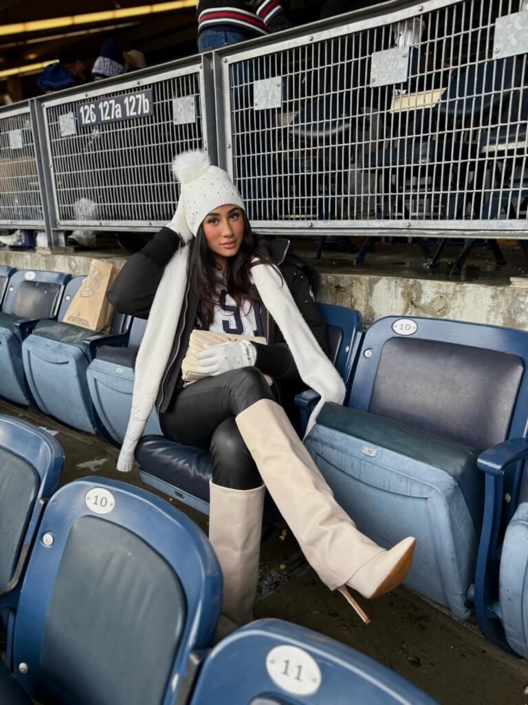 Sleek Neutral Layered Game Day Look