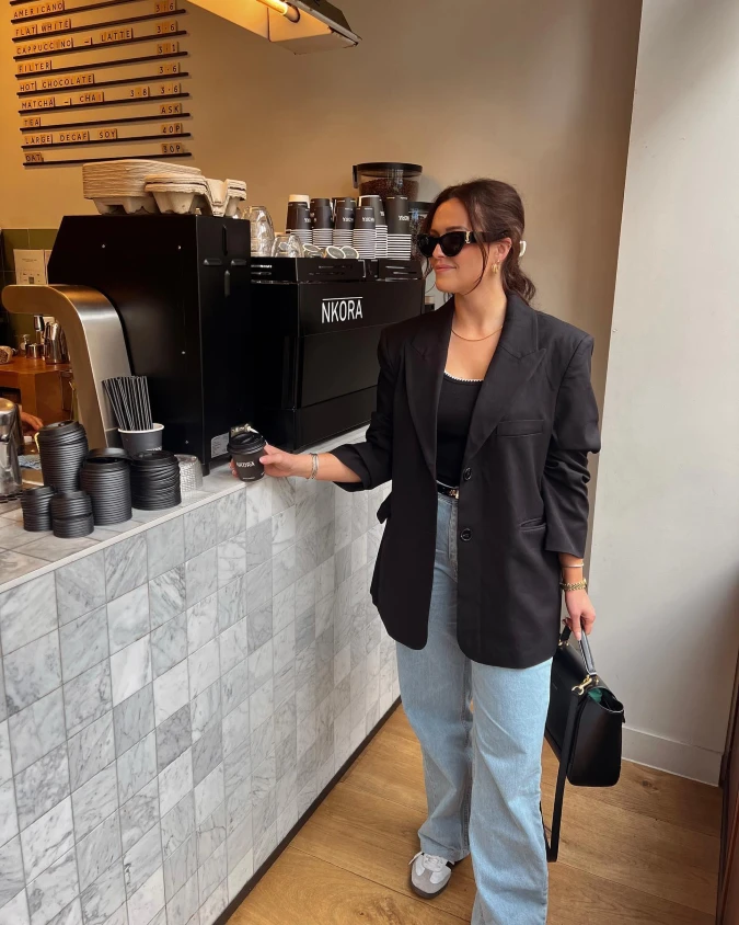 Smart Blazer Coffee Shop Study Style