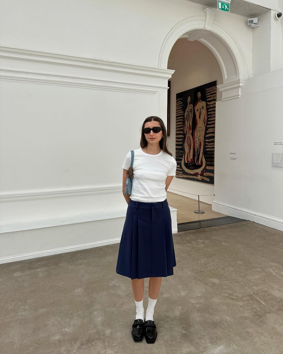 Sophisticated Pleated Skirt and Classic Tee Combo