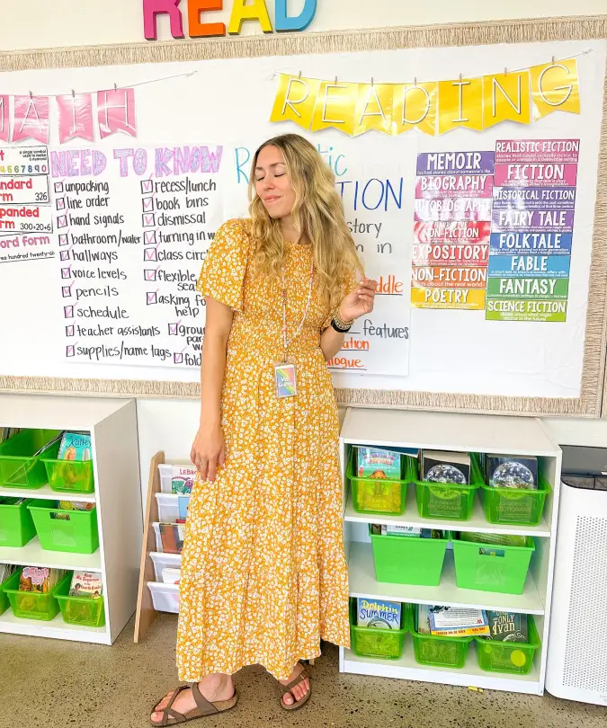 Sunny Floral Midi Dress for Effortless Classroom Style