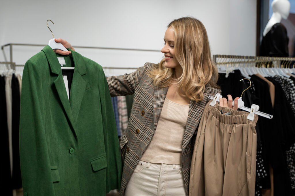 Tailored Neutrals And Bright Green Relaxed Separates: How To Make Your Outfit More Flattering