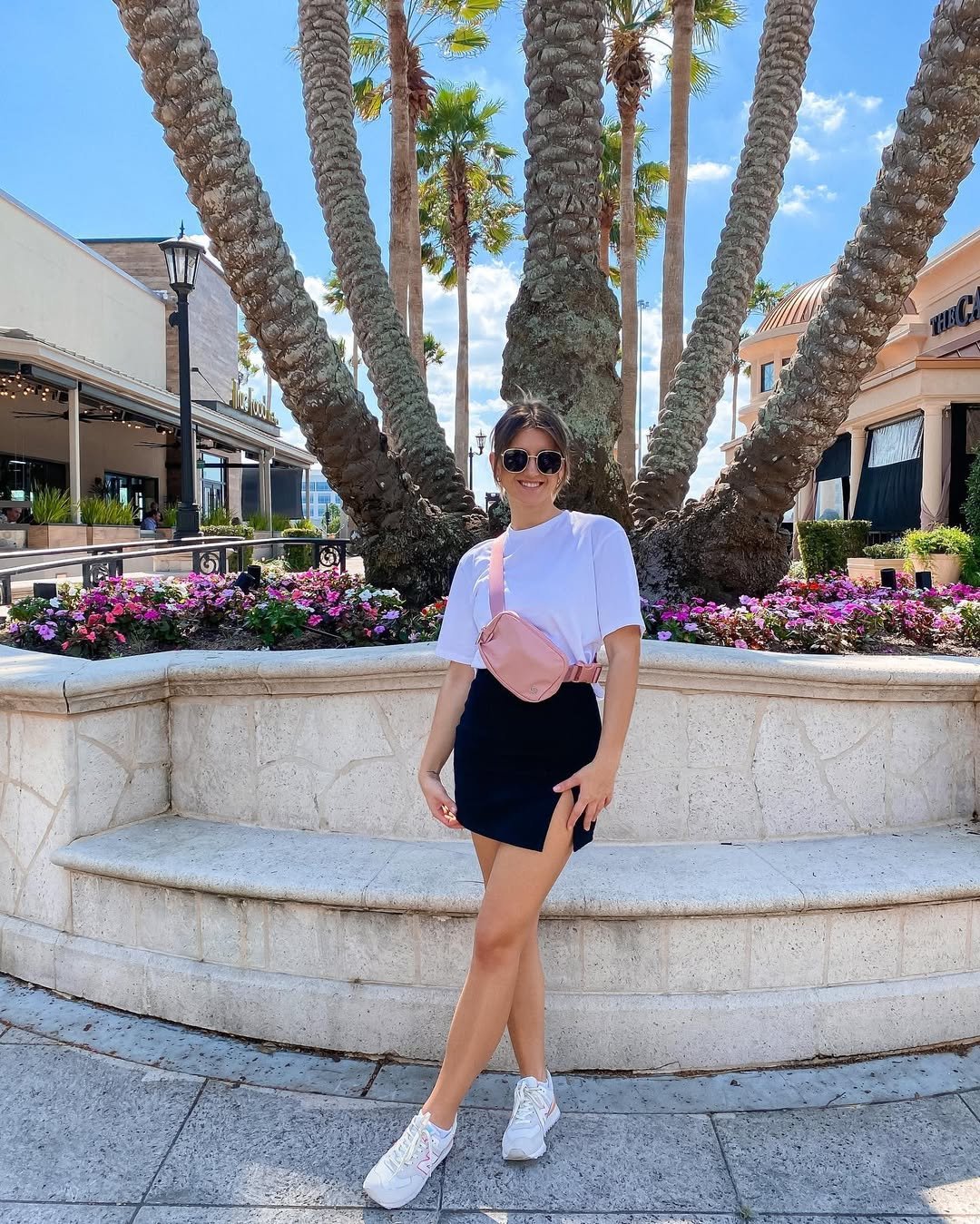 The Casual Skirt and Sneakers Combo