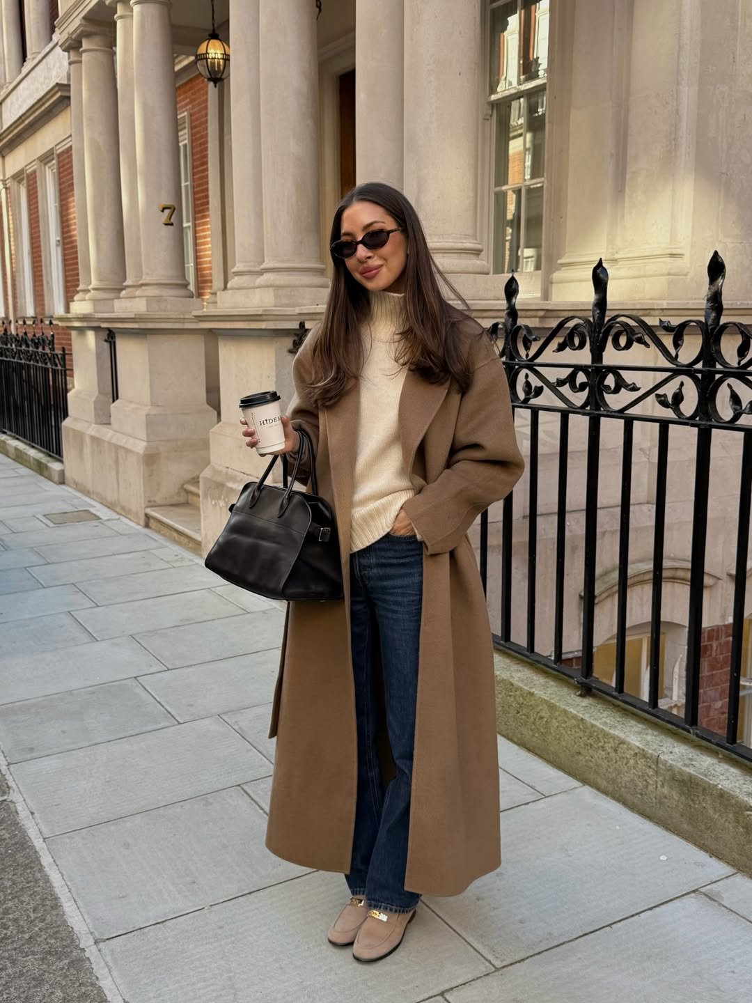 The Classic Camel Coat and Structured Denim