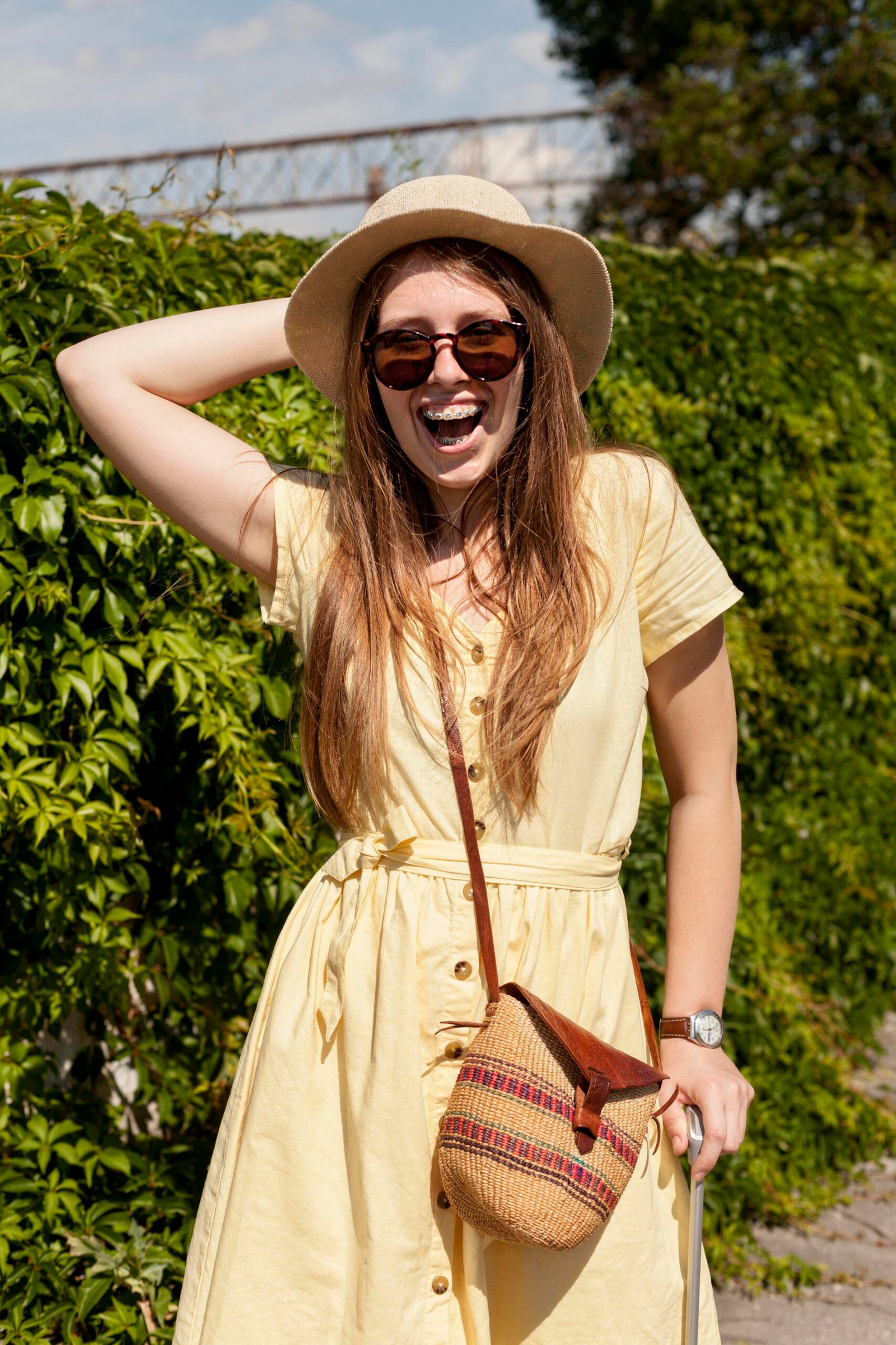 The Linen Sundress and Woven Crossbody