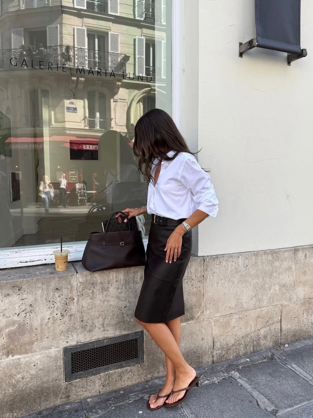 The Modern Professional Leather Skirt
