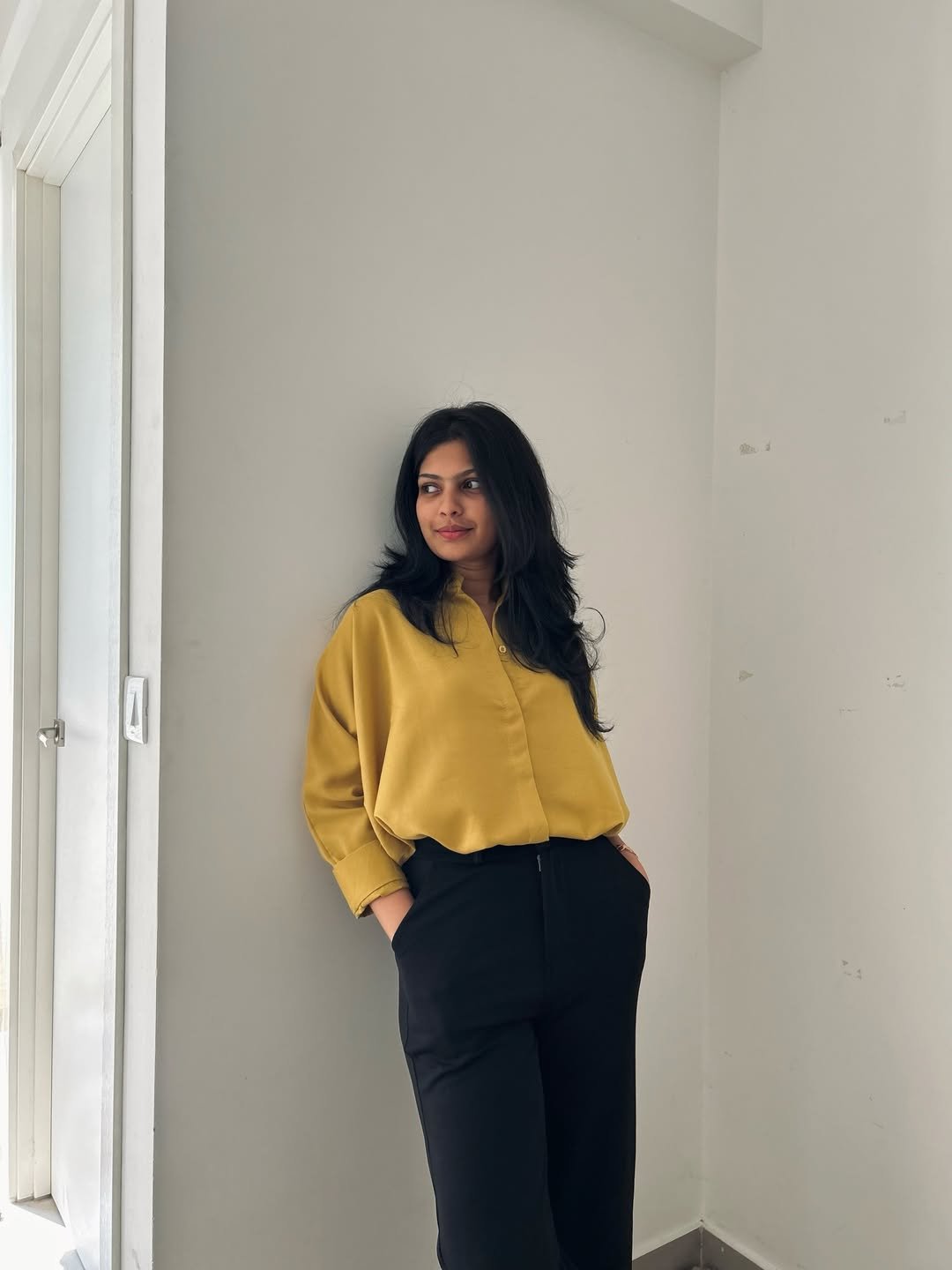 The Mustard Button-Down and Tailored Trousers