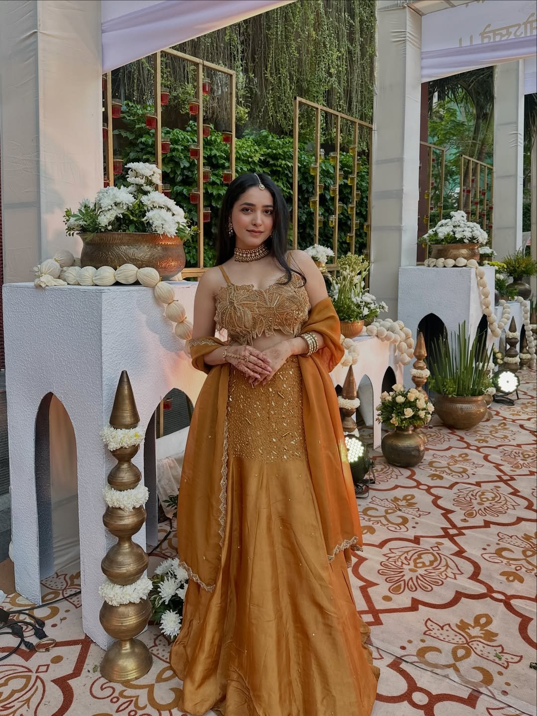 The Mustard Lehenga with Gold Embellishments