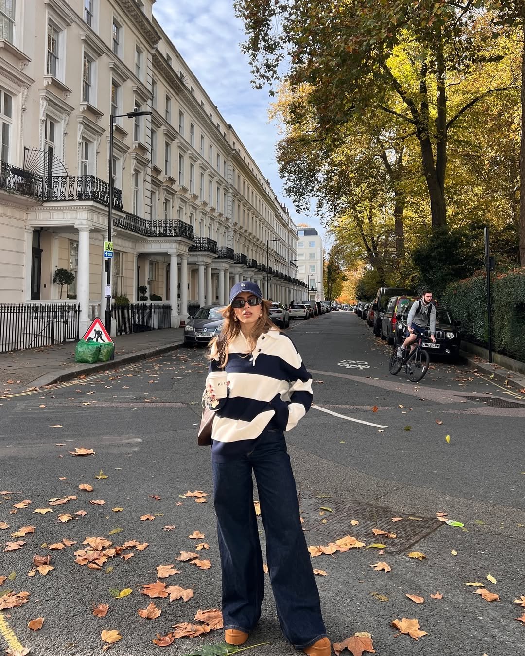 The Striped Rugby Knit and Wide Leg Denim