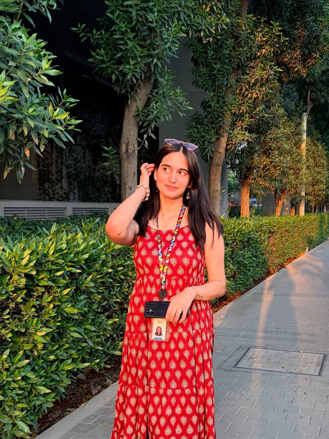The Vibrant Block-Print Midi Dress