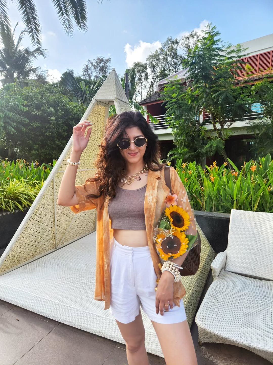 Tropical Sunflower Resort Wear