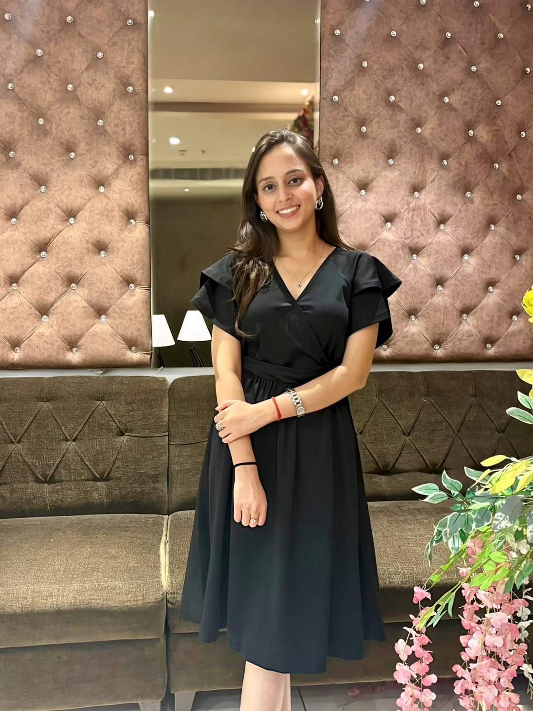 Versatile Black Wrap Dress for Retirement Parties