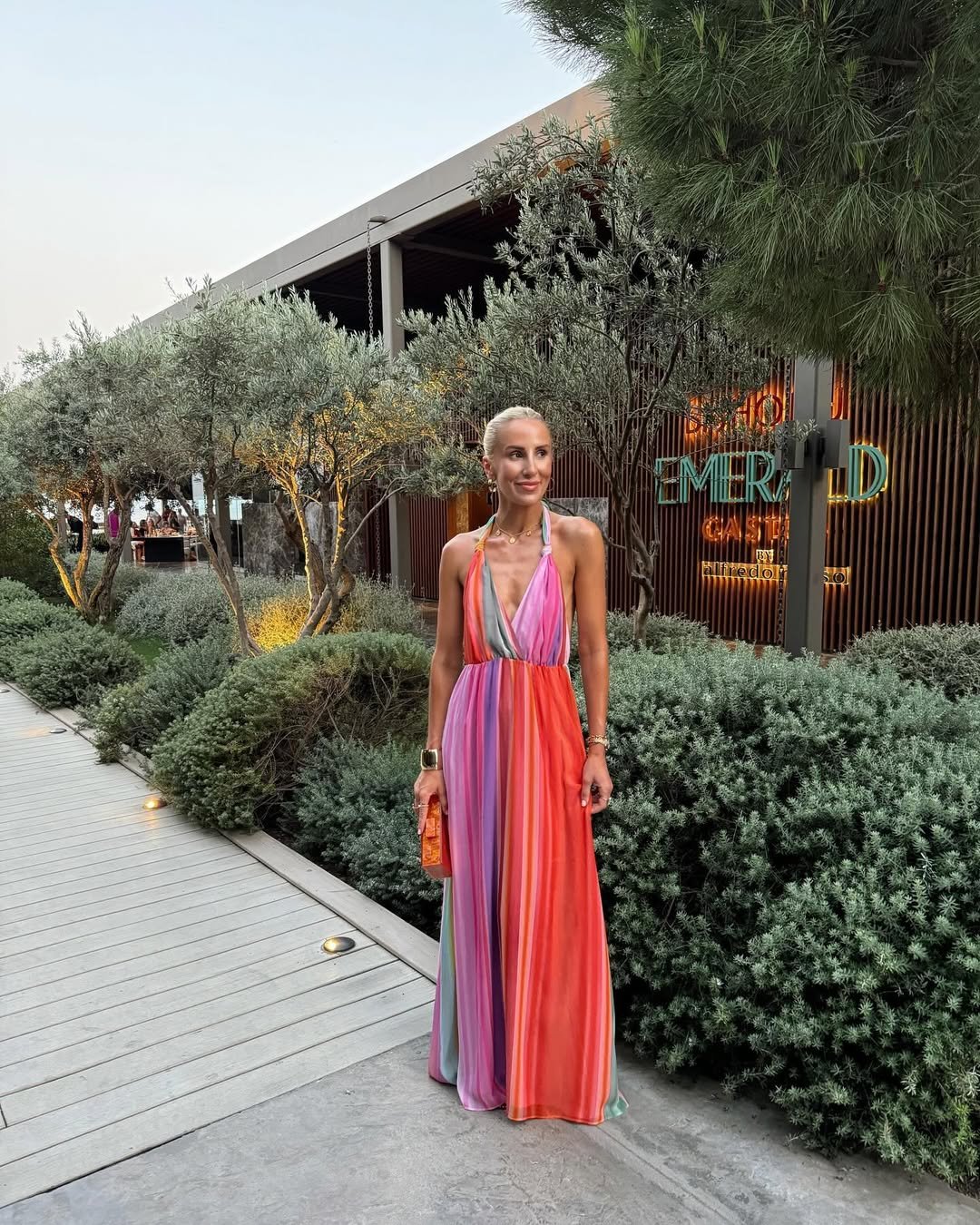 Vibrant Multicolor Flowing Summer Maxi Resort Wear