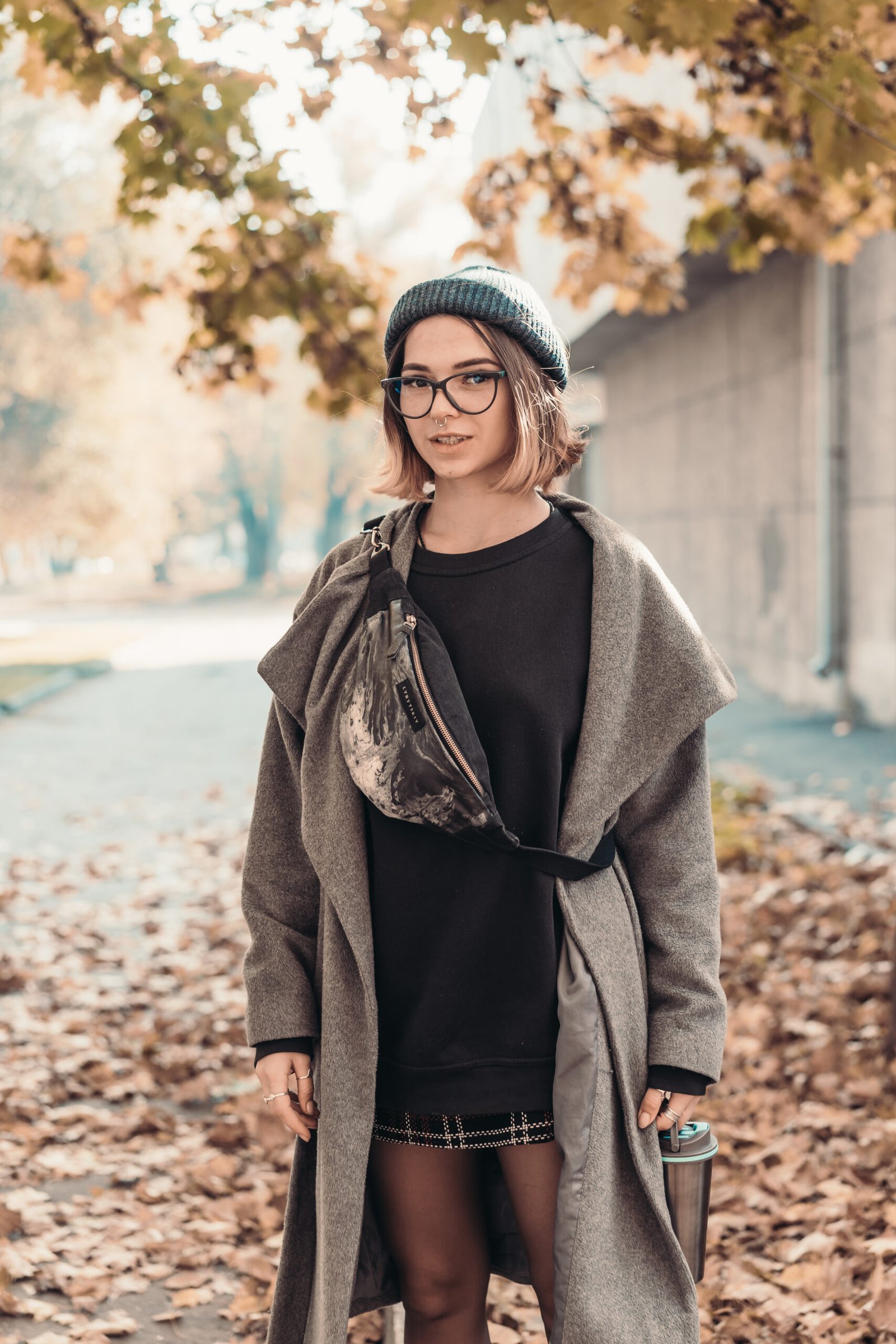Warm Grey Knit Layering, Loose and Modest for Casual Comfort