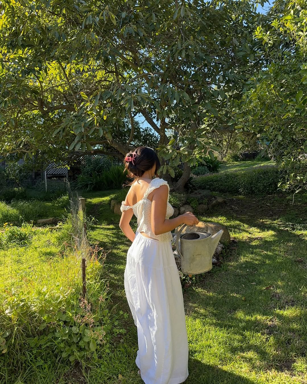 White Breezy Garden Skirt Outfit Casual Country Club Brunch