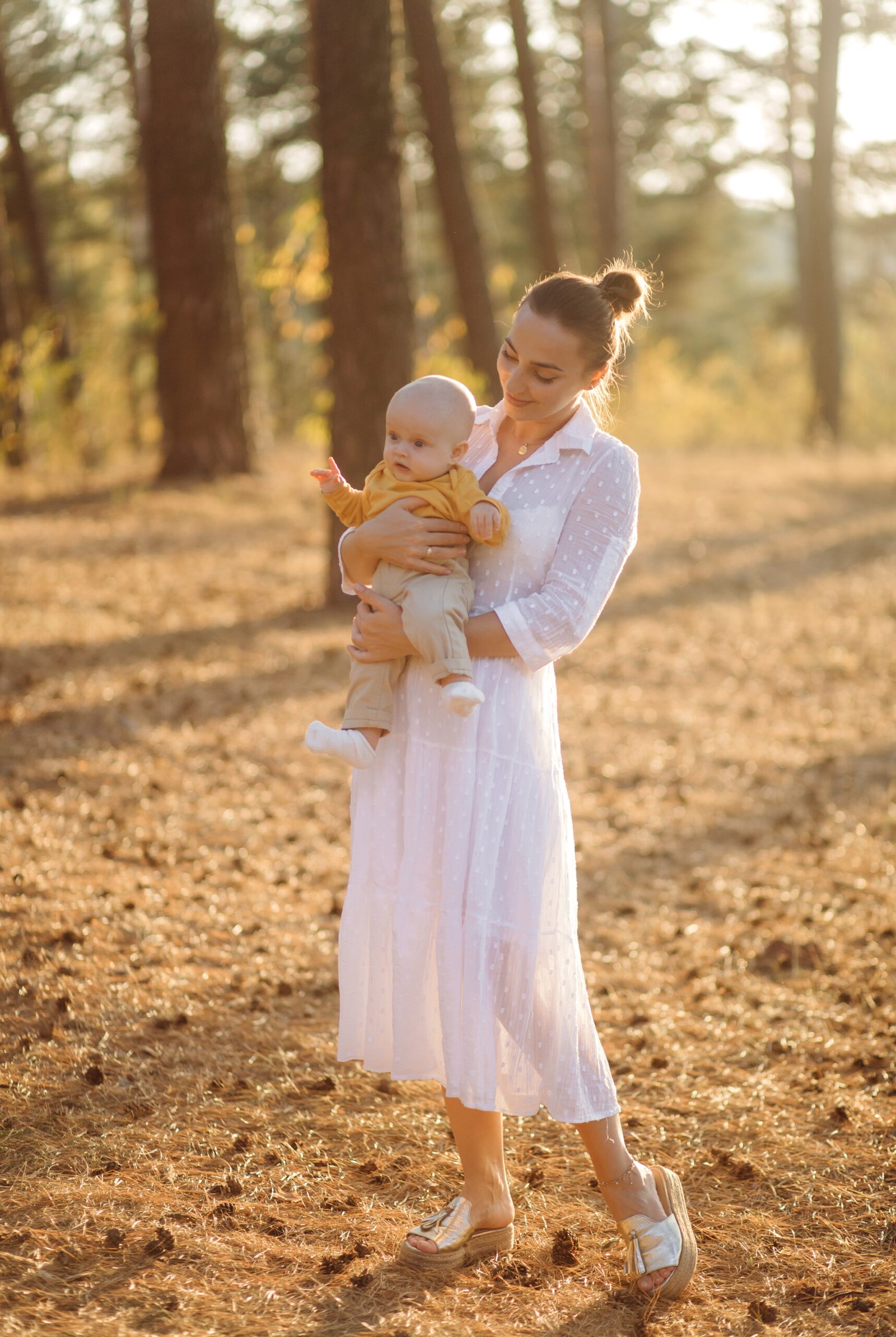 White Textured Midi Dress Effortless Autumn Outing Style