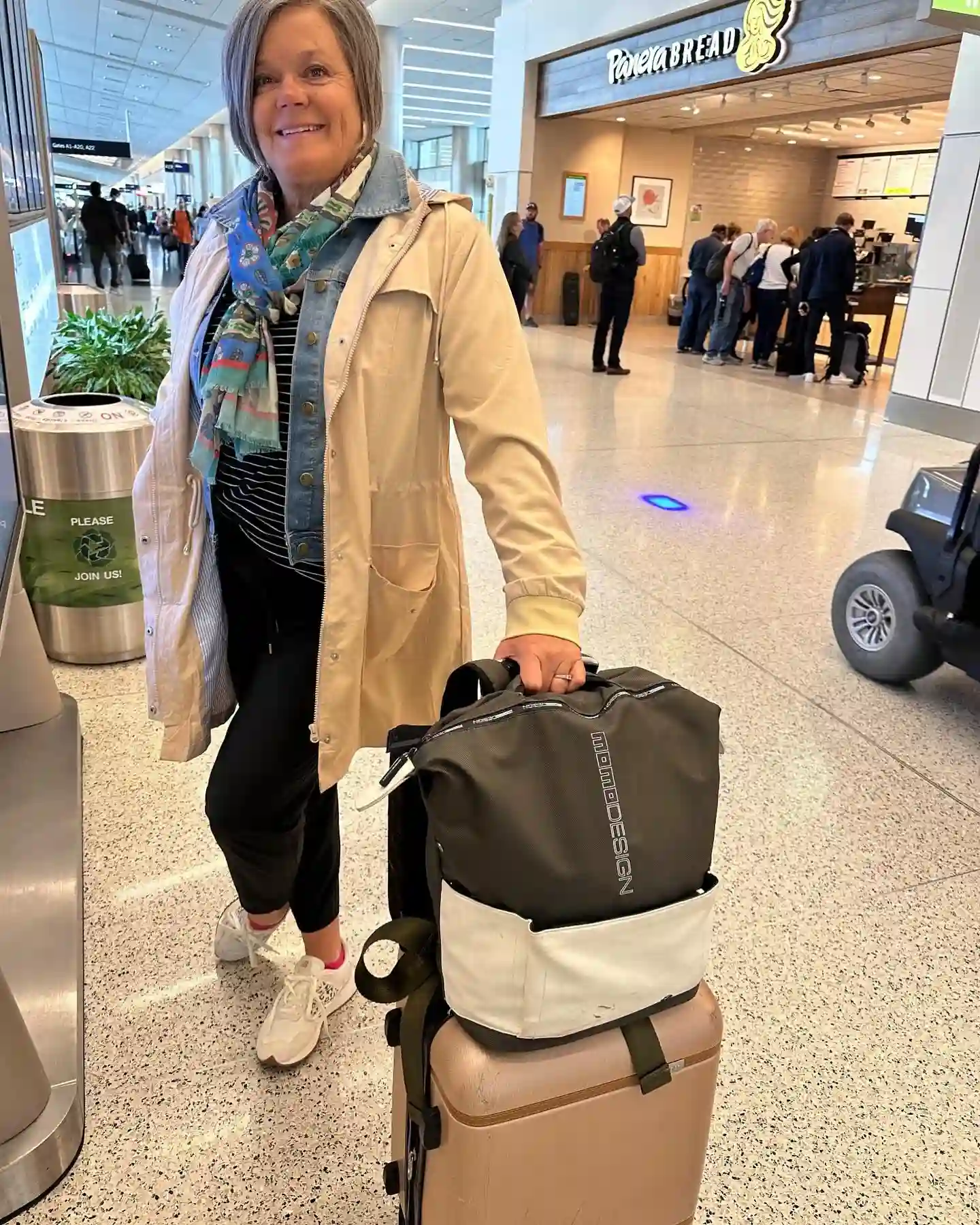 Lightweight Jacket and Scarf Travel Look