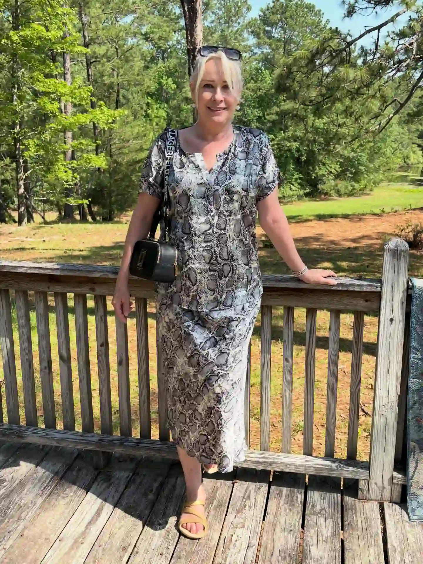 Snakeskin Midi Dress for Easy Sightseeing